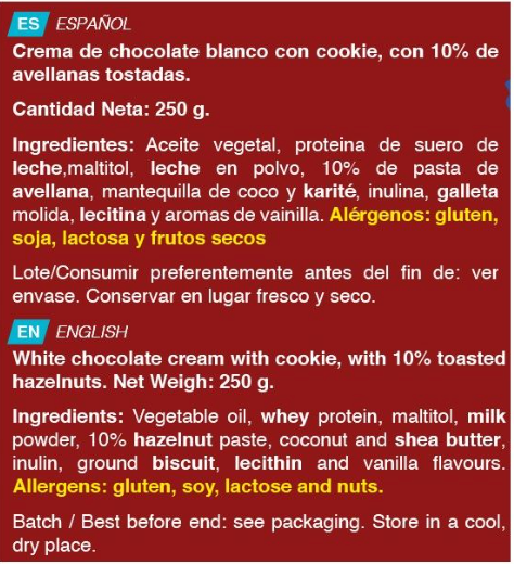 Crema Proteica ERIX 250gr - USA Cookies