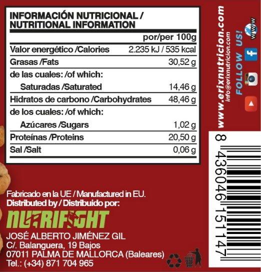 Crema Proteica ERIX 250gr - USA Cookies