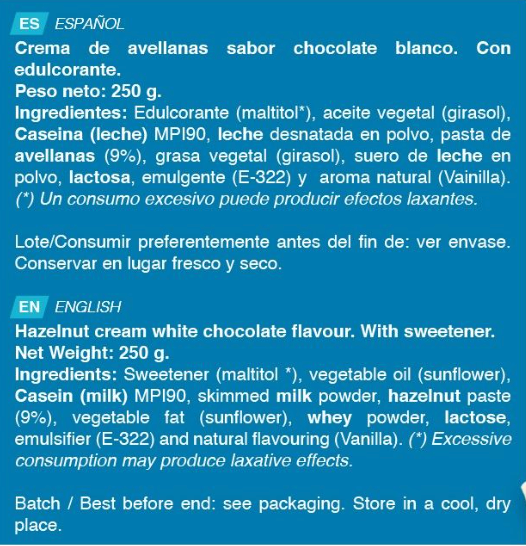 Crema Proteica ERIX 250gr - Nut White
