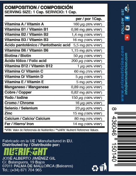 Multi vitaminas y minerales - 100 caps