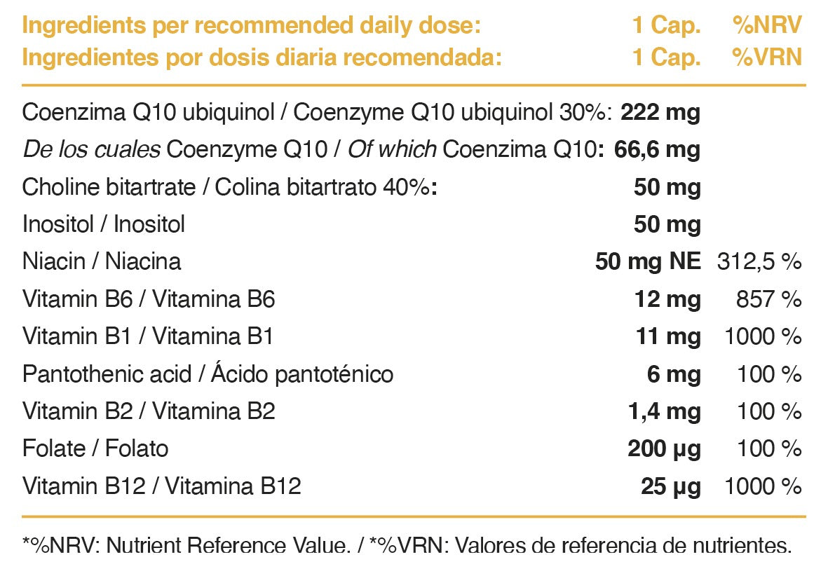 Ubiquinol Q10+B complex - 30 caps