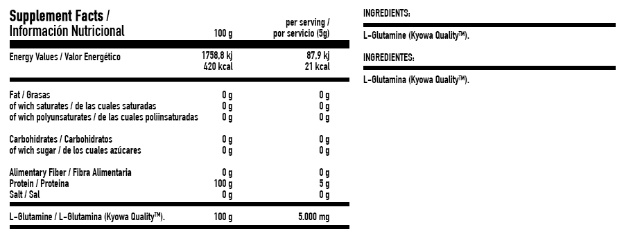 Black Line L-Glutamine Powder 454 gr