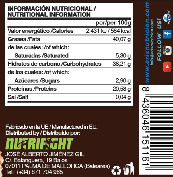 Crema Proteica ERIX 250gr - Bombón