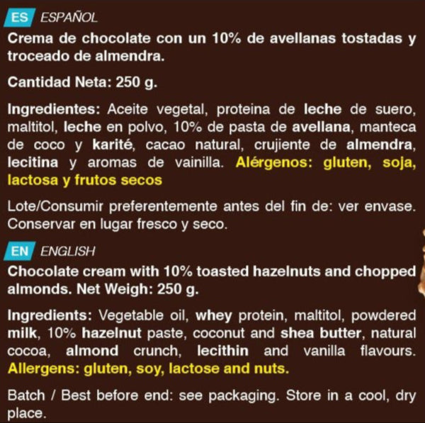 Crema Proteica ERIX 250gr - Bombón