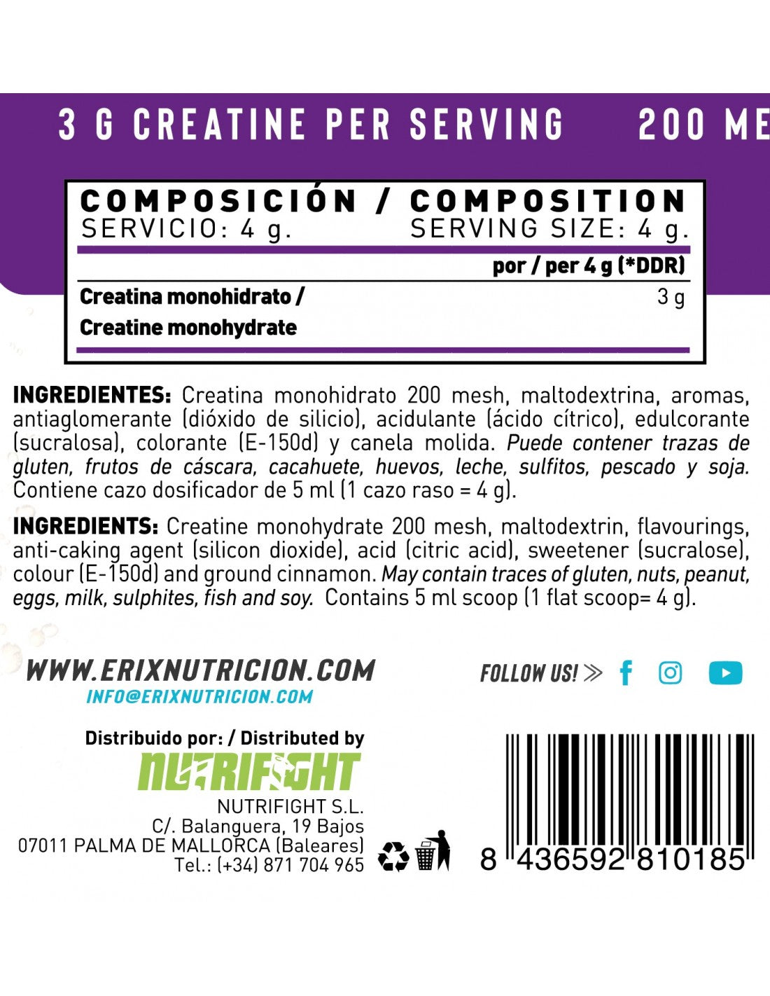 Creatine Pure Micronized 300g - Cola