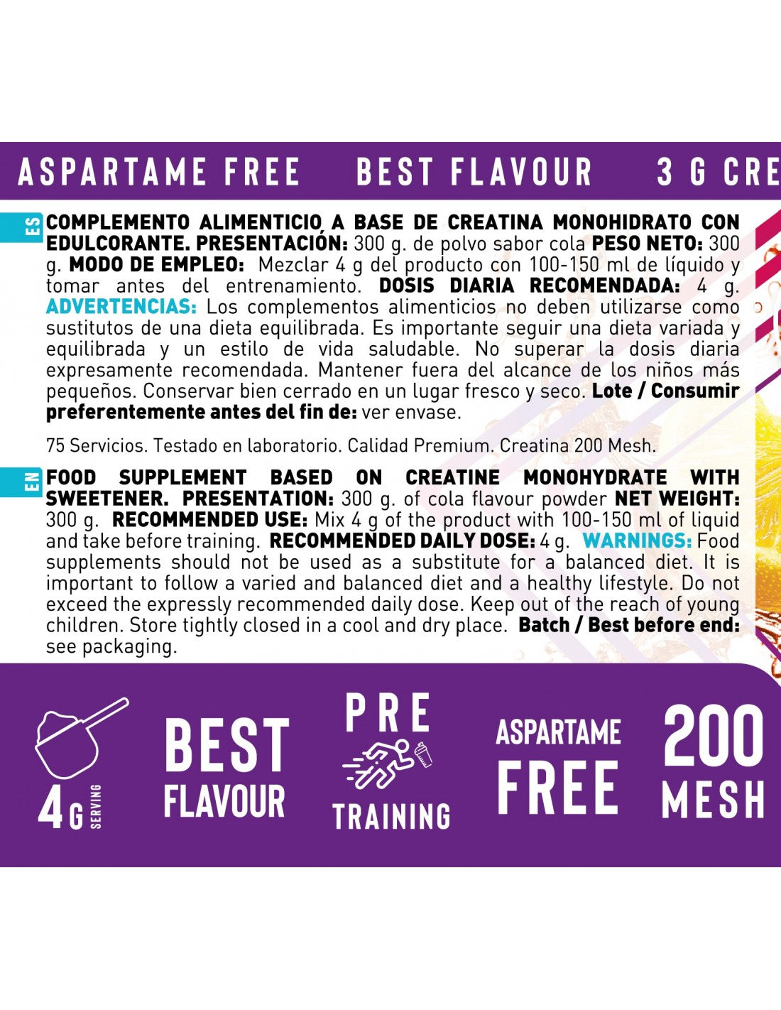 Creatine Pure Micronized 300g - Cola