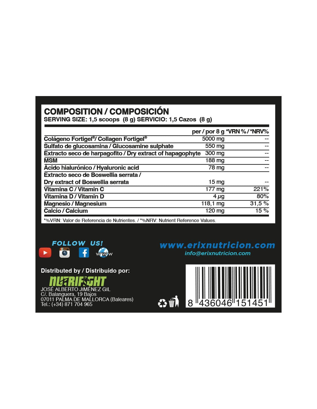 Colágeno X-Joint 320 gr - Limón