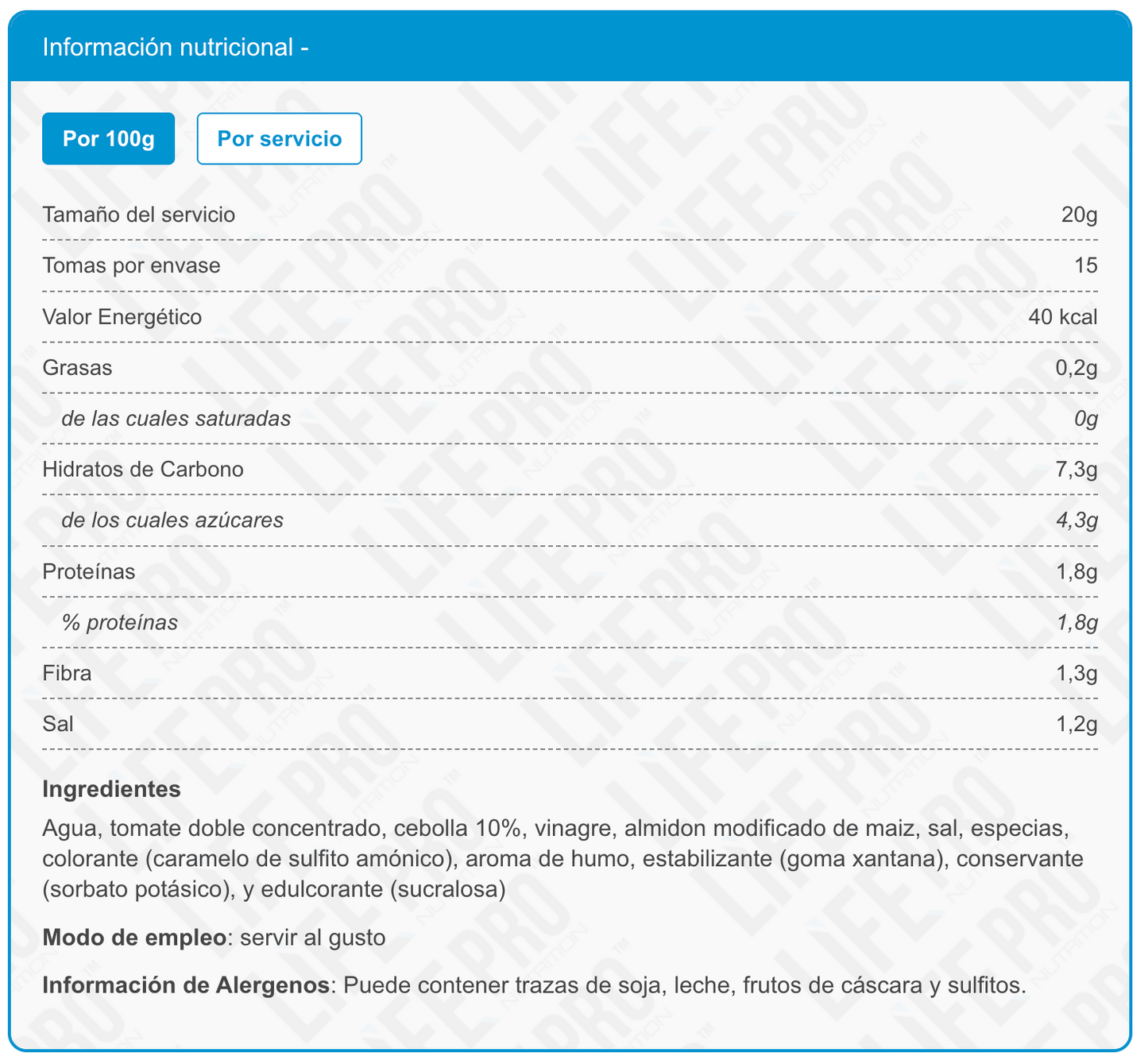 Sauzero Zero Calories 310ml - BBQ Argentine