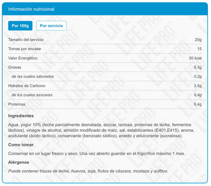Sauzero Zero Calories 310ml - Yogurt