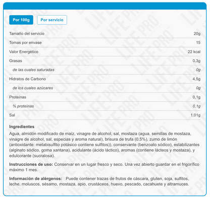 Sauzero Zero Calories 310ml - Mayonesa Trufada