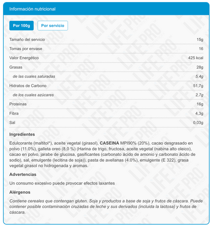 Life Pro Fit Food Protein Cream Black Cookies 250g