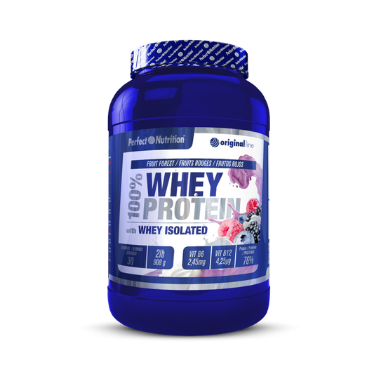 100% Whey Protein 908g - Frutas del Bosque