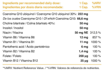 Ubiquinol Q10+B complex - 30 caps