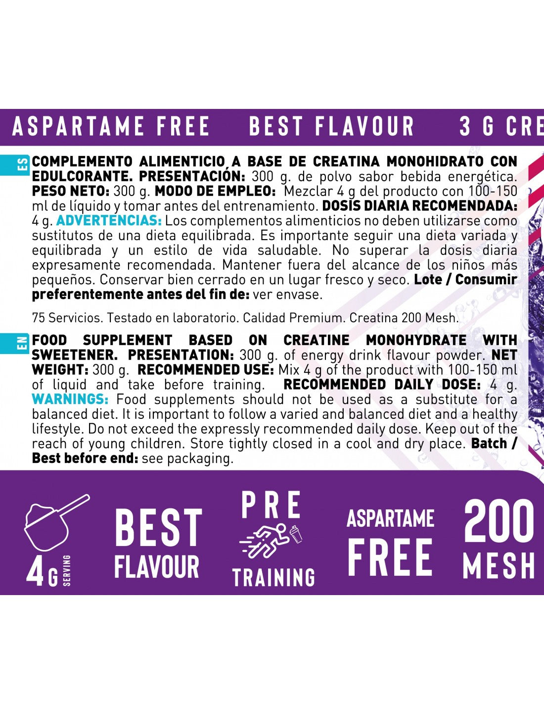 Creatine Pure Micronized 300g - Energy Drink