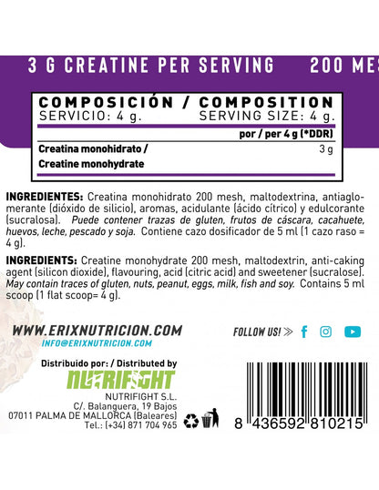 Creatine Pure Micronized 300g - Piña Colada