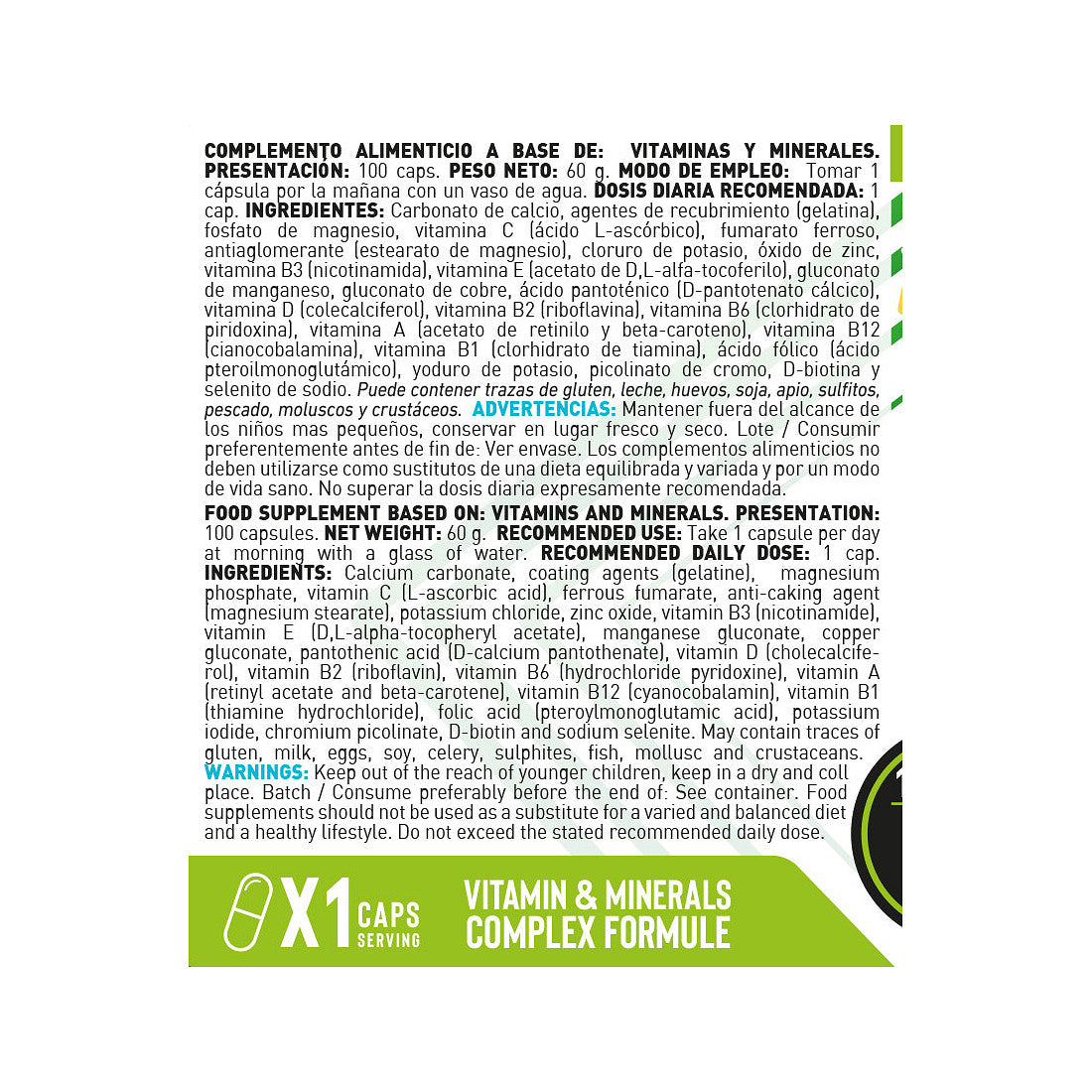 Multivitaminas & Minerales - 100 caps