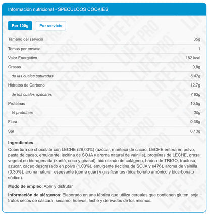 Omg Chunky Protein Bar 35g - Speculoos Cookies