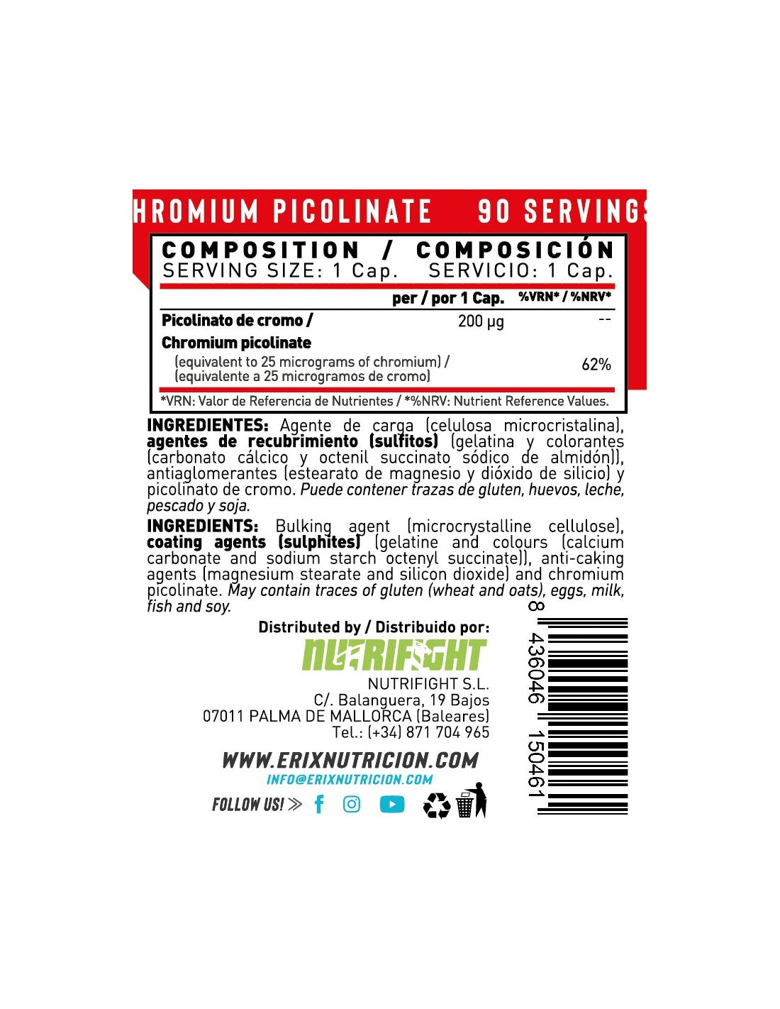 Picolinato De Cromo - 90 caps